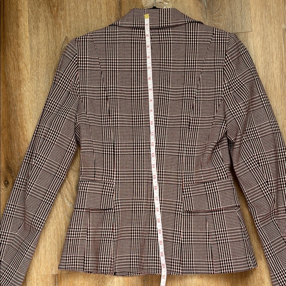 White House Black Market ⭐️ Women's Brown Plaid Blazer - Picture 9 of 12